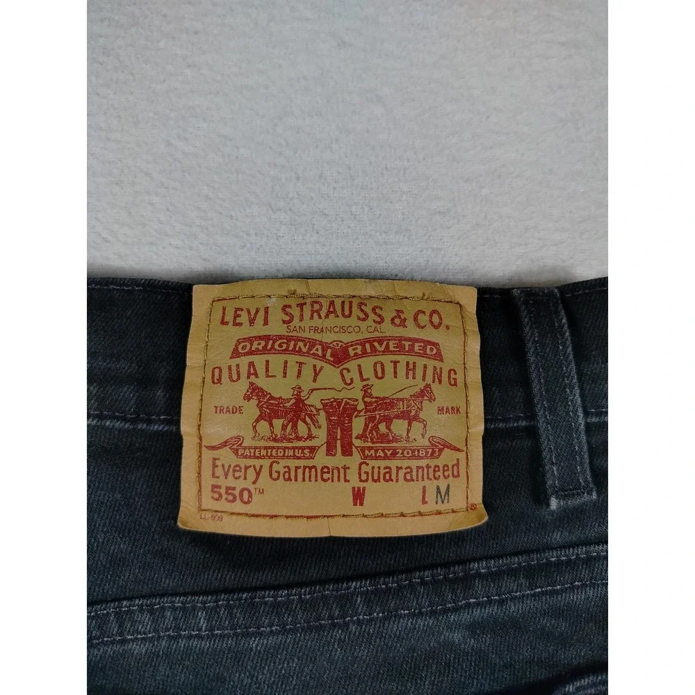 Vintage Levis 550 Relaxed Tapered Jeans Womens‎ 12 Black High Rise Denim Y2K